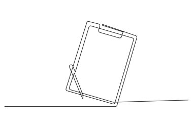 Pano minimalist taslak vektör sanatının bir satır çizimi