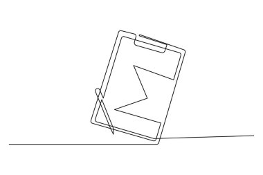 Pano minimalist taslak vektör sanatının bir satır çizimi