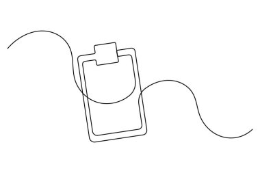 Pano minimalist taslak vektör sanatının bir satır çizimi