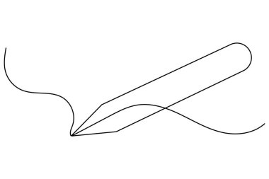 Tükenmez kalem minimalist çizim vektör çizimi