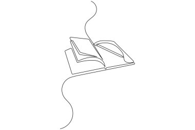 Basit tükenmez kalem bir satır sanat asgari çizgi vektör tasarımı