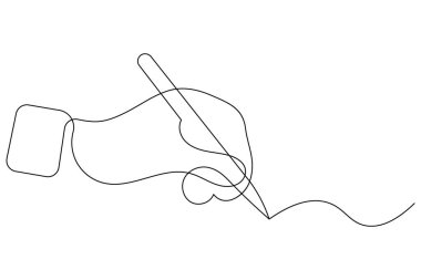 Basit tükenmez kalem bir satır sanat asgari çizgi vektör tasarımı