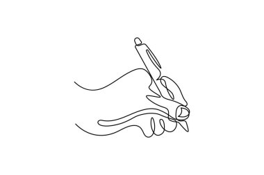 Top kalem soyut tek çizgi izole vektör çizimi