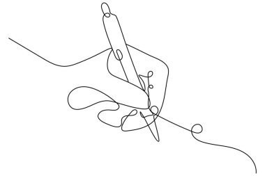 Top kalem soyut tek çizgi izole vektör çizimi