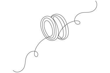 Basit alyans. Sanat eseri. Minimum tasarım.