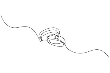 Basit alyans. Sanat eseri. Minimum tasarım.