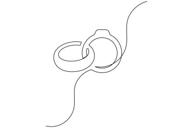 Basit alyans. Sanat eseri. Minimum tasarım.