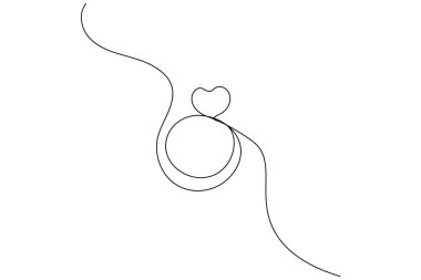 Basit alyans. Sanat eseri. Minimum tasarım.