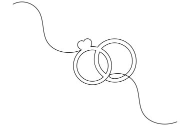 Basit alyans. Sanat eseri. Minimum tasarım.