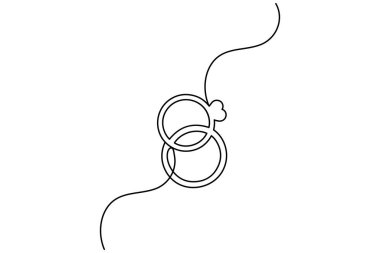 Basit alyans. Sanat eseri. Minimum tasarım.