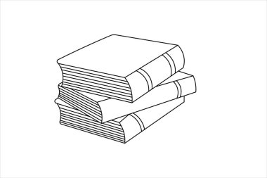 Book icon continuous one line drawing minimalist outline vector illustration