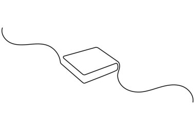 Book icon continuous one line drawing minimalist outline vector illustration