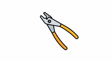 Turuncu saplı ve metal çeneli animasyon pense, DIY projeleri ve ev veya iş ortamlarında onarım için kullanışlı bir araçtır
