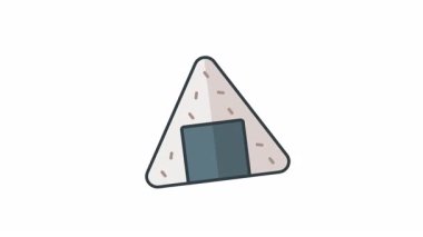 Siyah yosunlara sarılı onigiri pirinç topu, Asya mutfak menüleri, yemek blogları ve mutfak tasarımları için mükemmel.