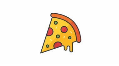 Kırmızı biberli pizza dilimi, yeşil biber ve damlayan peynir, yemek blogları, restoran menüleri ve sosyal medya paylaşımları için uygun.