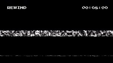 Şeffaf arkaplan ile VHS efektini geri sar. 4K Video
