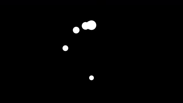 Dots Style Loading Spinning Animation Transparent Background Video — Stock Video