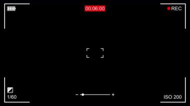 Video ekran örtüsü. 4K çözünürlüklü Alfa kanalı kamera ekranı