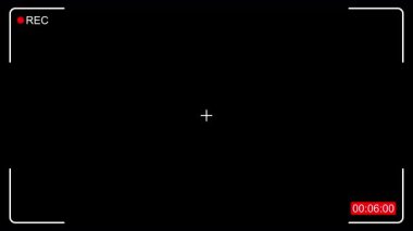 Alfa Kanalı ile video kamera çerçevesi arayüzü. 4K video