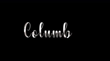 Alfa kanalı ve zarif metin aksanlarıyla Kolomb Günü 'nün kutlu olsun. Columbus Günü 'nü kutlamak için ideal. 4K video