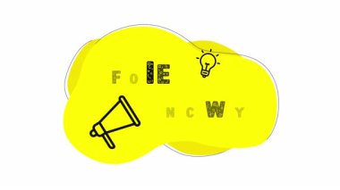 Sarı arka planda ampullü ve megafonlu Sınav Zamanı afişi. 4K video