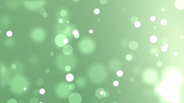 Işıl ışıl bokeh daireleri ve ışık solgunluğu olan yumuşak yeşil arkaplan