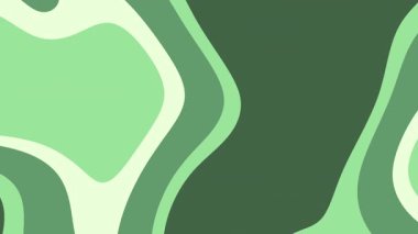 Düz yeşil şekiller arkaplan katmanlı hatlar ile cesur soyut bir düzen