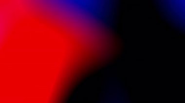 Çok renkli kırmızı ve mavi ışık siyah arkaplan örtüleri üzerinde sızıntı yapar. 4K Video