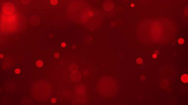 Koyu kırmızı arka plan, parlak bokeh daireleri ve yumuşak bulanık