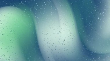 Soyut gradyan ve yüzen kürelerle yeşil deniz mavisi balonu arkaplanı