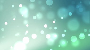 Yumuşak parlayan soyut ışık çemberleriyle yeşil deniz mavisi bokeh arkaplanı