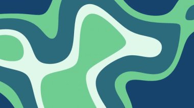 Soyut katmanlı sıvı şekilli yeşil deniz mavisi arkaplanı