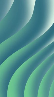 Pürüzsüz soyut eğrilerle yeşil deniz mavisi dalgası dikey arkaplan