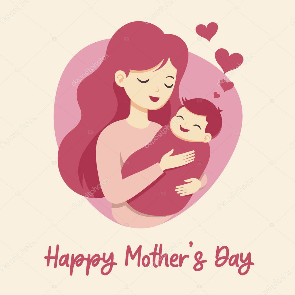 Mother holding baby on Mother's Day