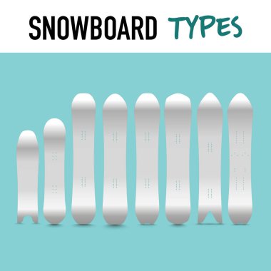Farklı snowboard tiplerinin çizimi