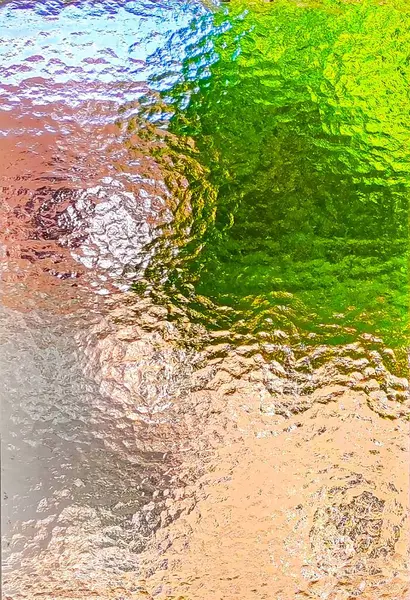 Renkli lekeli desenli cam zemin: yeşil, açık mavi, bej, beyaz, gri.