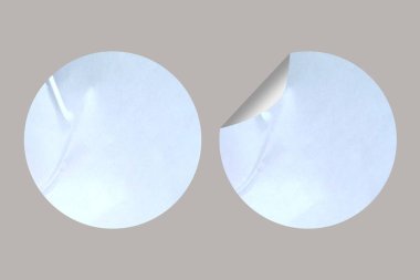 Boş Yuvarlak Kağıt Yapıştırması Grafik Kullanımı.