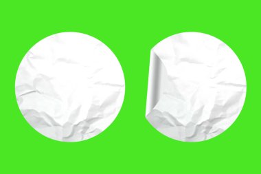 Grafiksel kullanım için Boş Yuvarlak Kağıt Yapıştırması