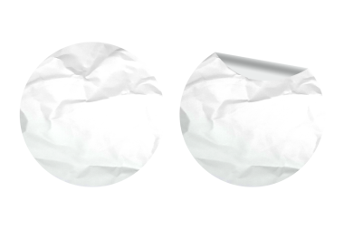 Boş Etiket Grafiksel Kullanım için Beyaz Yuvarlak Kağıt Etiketini Düzenle