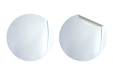 Boş Etiket Grafiksel Kullanım için Beyaz Yuvarlak Kağıt Etiketini Düzenle