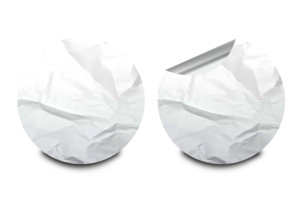 Boş Etiket Grafiksel Kullanım için Beyaz Yuvarlak Kağıt Etiketini Düzenle