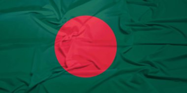 Hareketli Ulusal Bayrak Dalgalanması Bangladeş 'in Canlı Renkleri