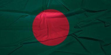 Hareketli Ulusal Bayrak Dalgalanması Bangladeş 'in Canlı Renkleri