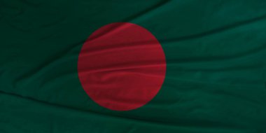 Hareketli Ulusal Bayrak Dalgalanması Bangladeş 'in Canlı Renkleri