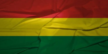 Bolivya Bayrağının Minimalist Görünümü Zarifçe Dalgalanıyor