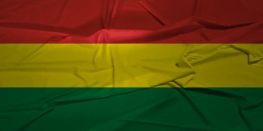 Bolivya Bayrağının Minimalist Görünümü Zarifçe Dalgalanıyor