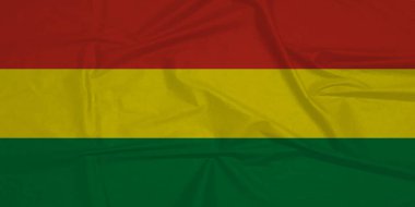 Bolivya Bayrağının Minimalist Görünümü Zarifçe Dalgalanıyor