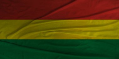Bolivya Bayrağının Minimalist Görünümü Zarifçe Dalgalanıyor
