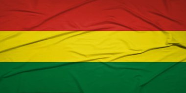 Bolivya Bayrağının Minimalist Görünümü Zarifçe Dalgalanıyor