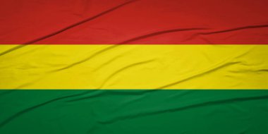 Bolivya Bayrağının Minimalist Görünümü Zarifçe Dalgalanıyor